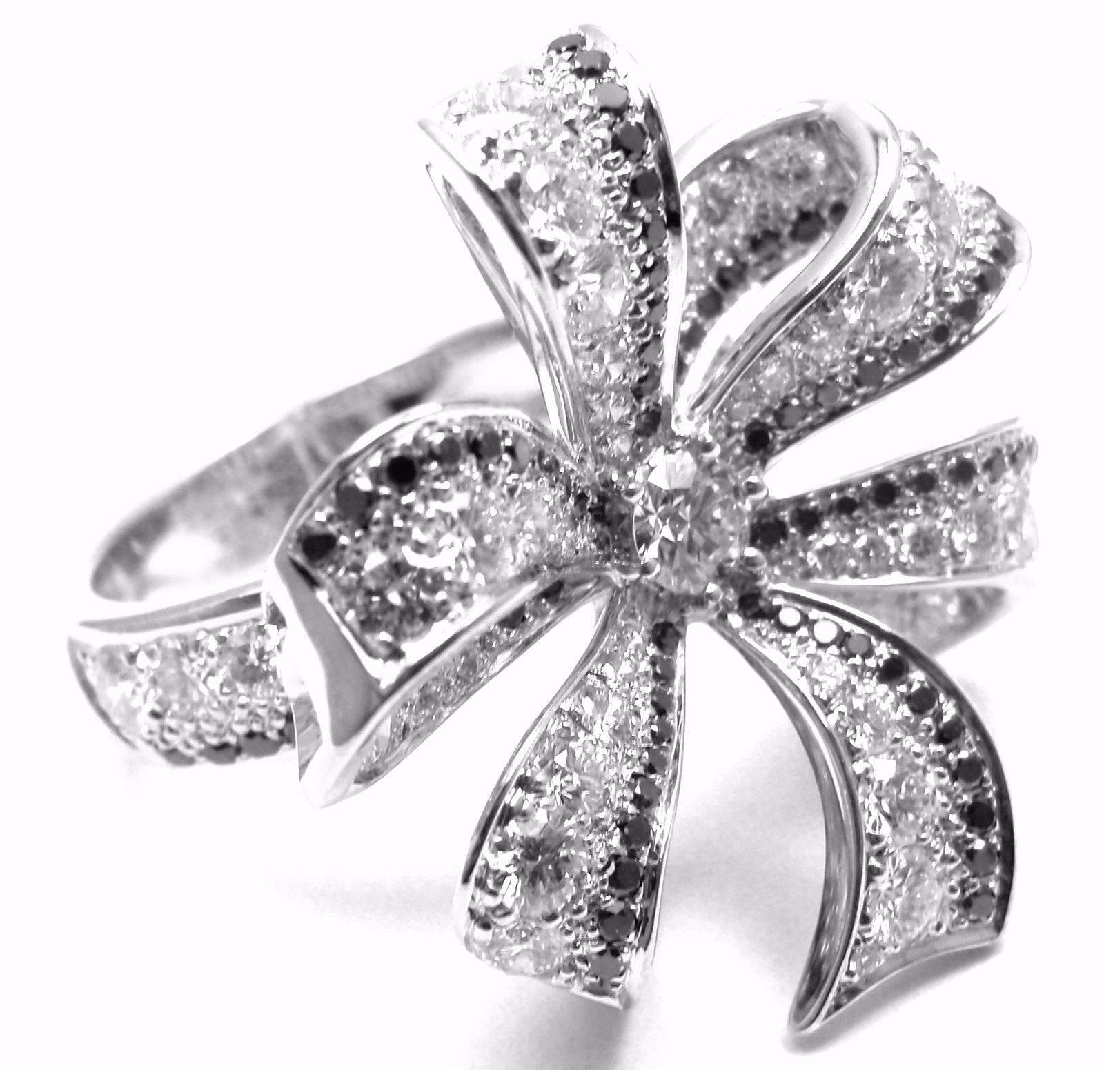 18k White Gold White And Black Diamond 1932 Ring by Chanel.  
Part of Chanel's gorgeous 