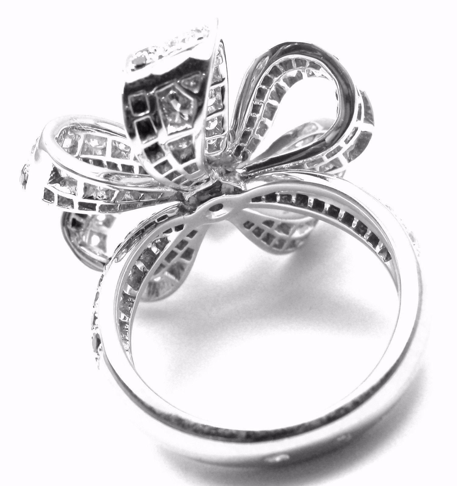 Chanel 1932 White And Black Diamond White Gold Ring 5