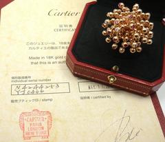Cartier Paris Nouvelle Vague Diamond Pink Sapphire Rose Gold Ring