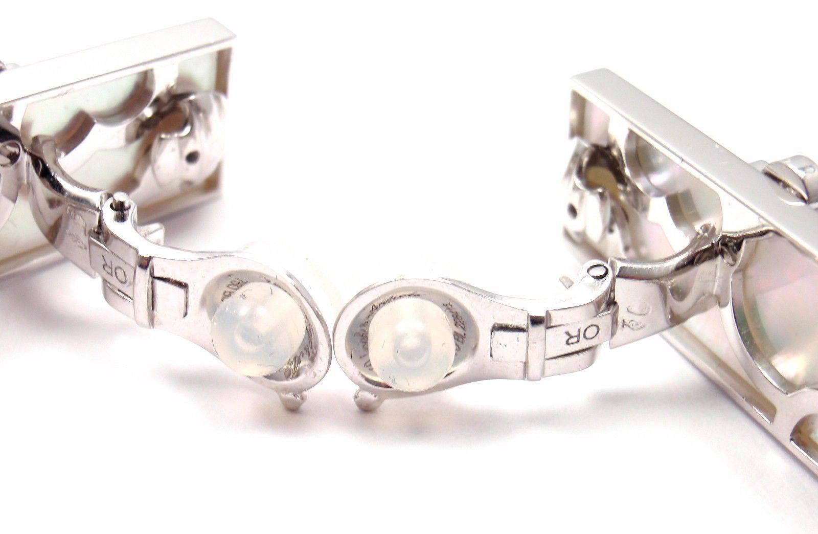 Van Cleef & Arpels Miroir des Eaux Onyx Pearl Diamond Gold Flower Earrings 5
