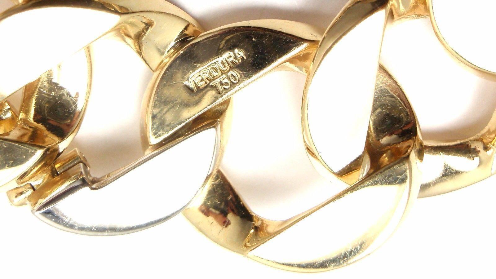 Women's or Men's Verdura Classic Curb Link Gold Bracelet