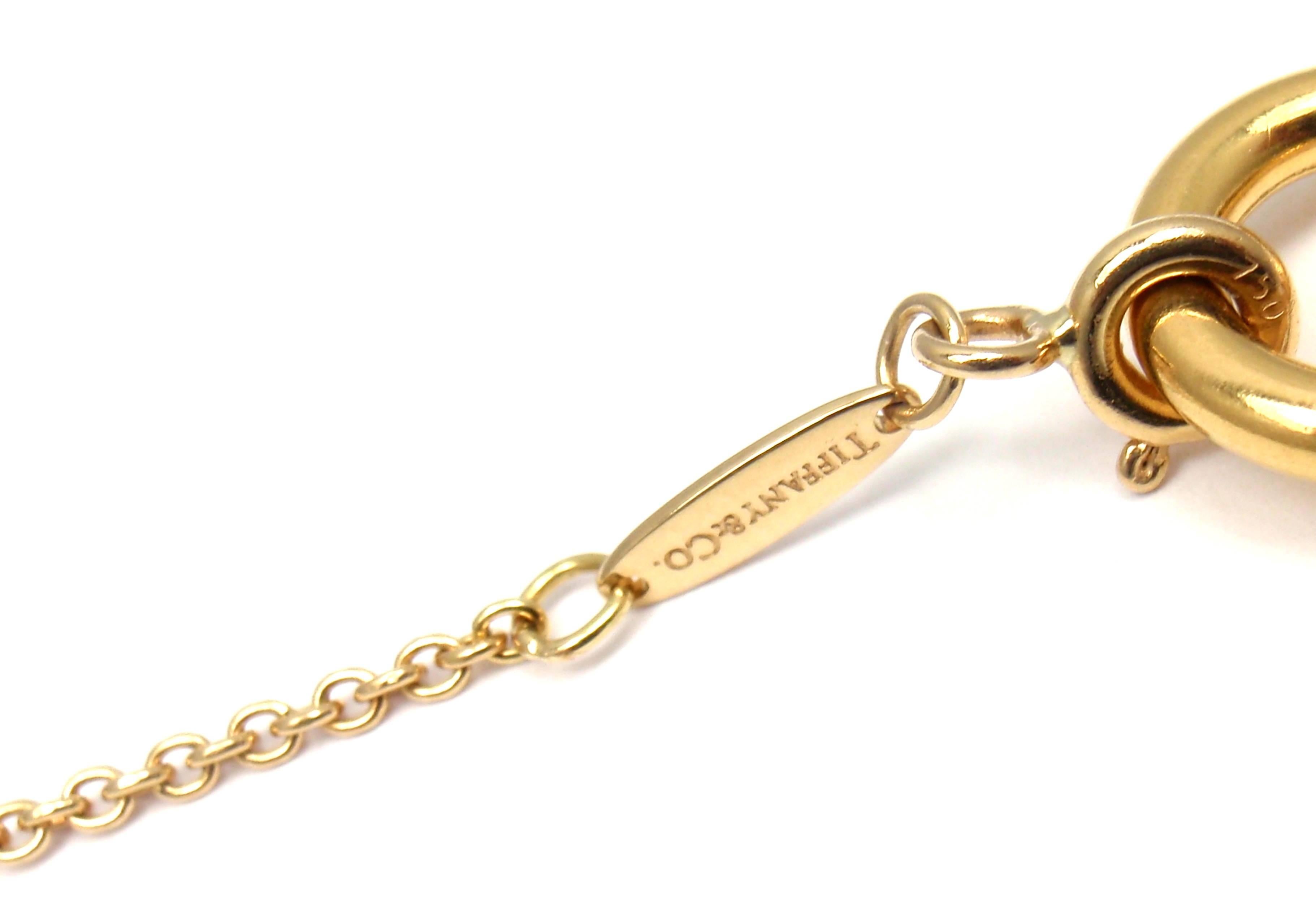 Tiffany & Co Elsa Peretti Diamond Yellow Gold Mesh Necklace 1