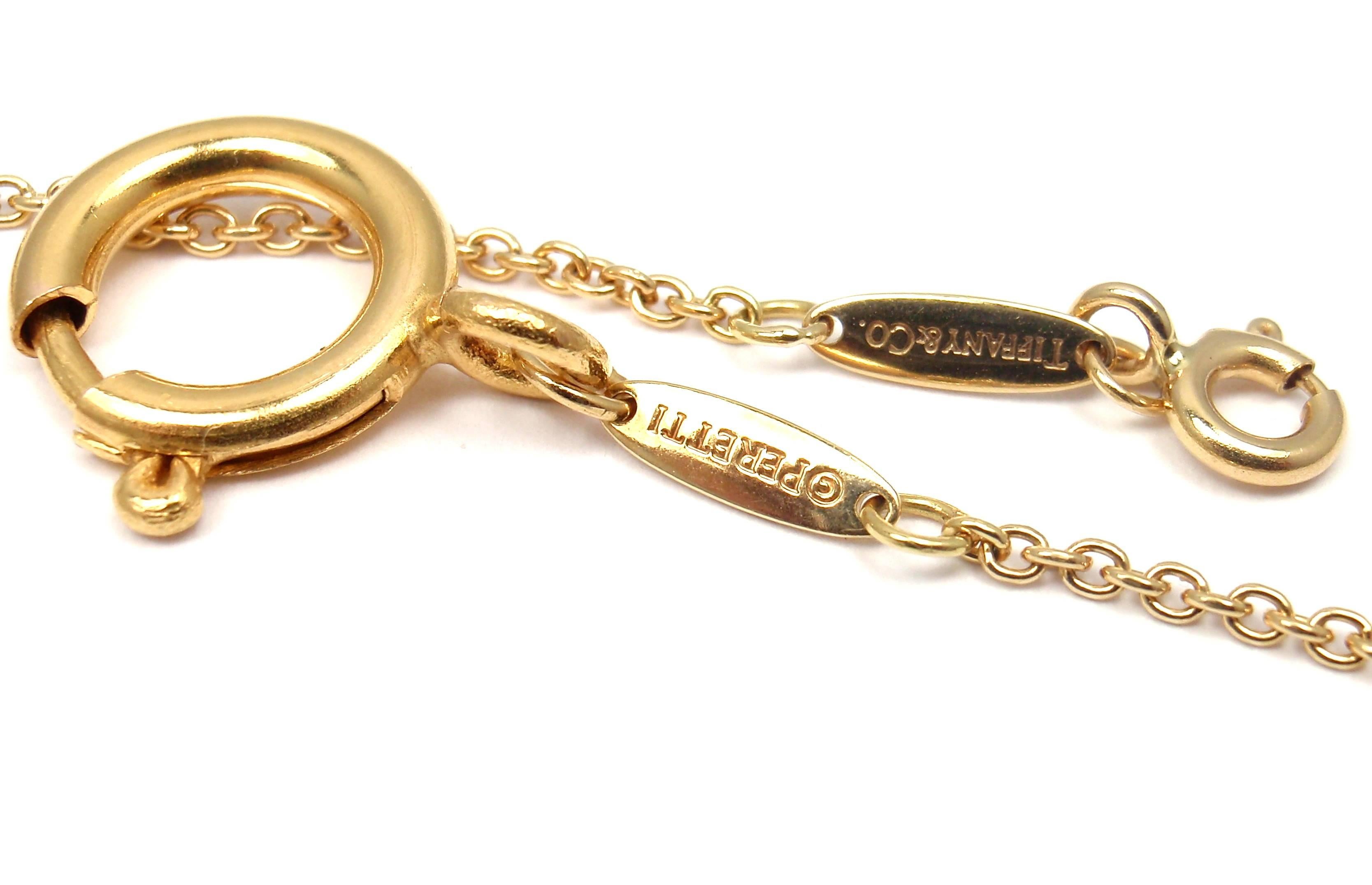Tiffany & Co Elsa Peretti Diamond Yellow Gold Mesh Necklace 2