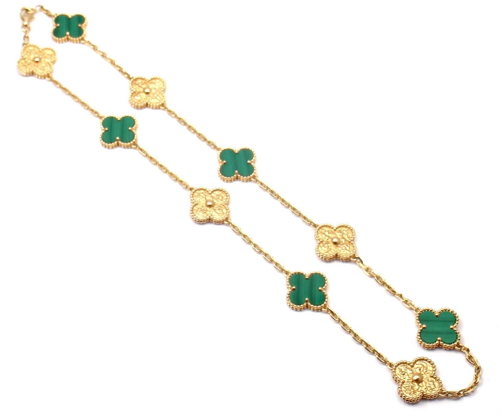 van cleef malachite necklace