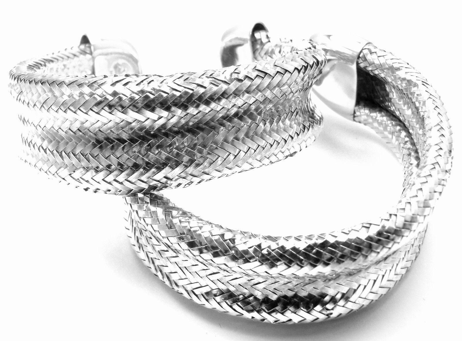 Angela Cummings Set Of Two Woven Sterling Silver Cuff Bracelets 3