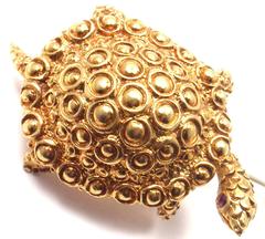 Tiffany & Co. Ruby Gold Turtle Brooch Pin