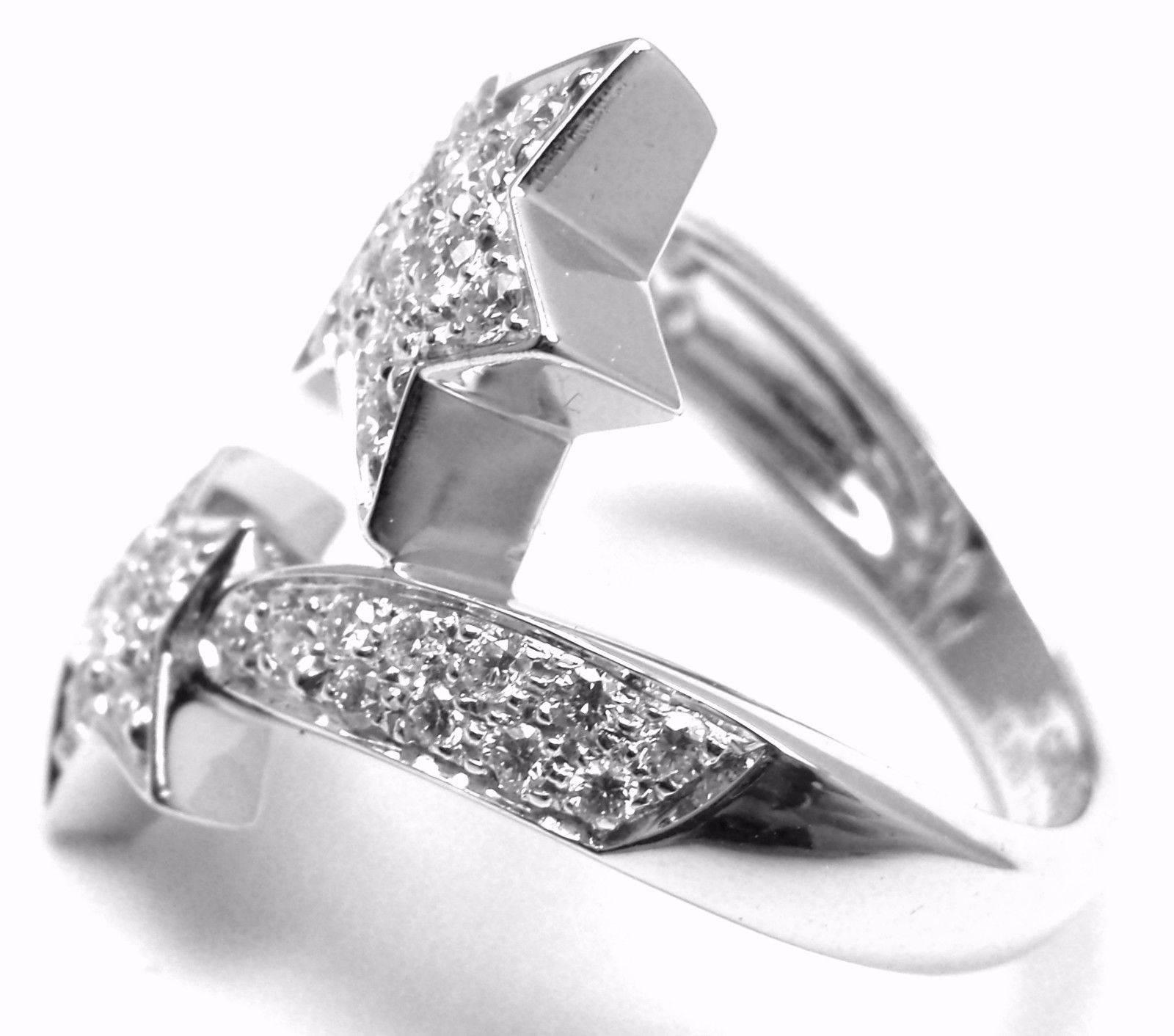 Chanel Comete Diamond Gold Star Ring 5