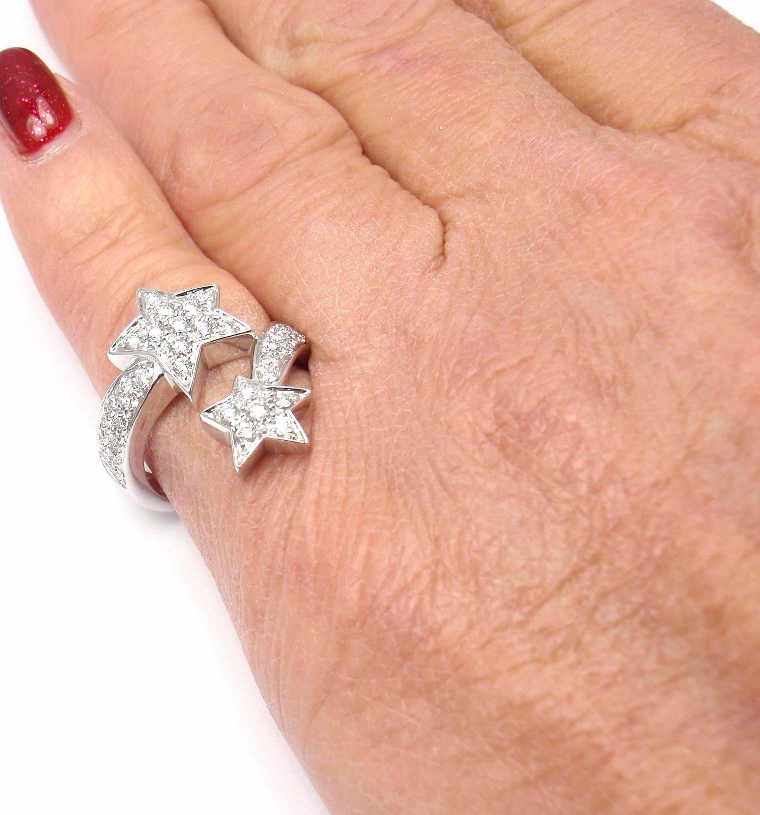 Chanel Comete Diamond Gold Star Ring 3