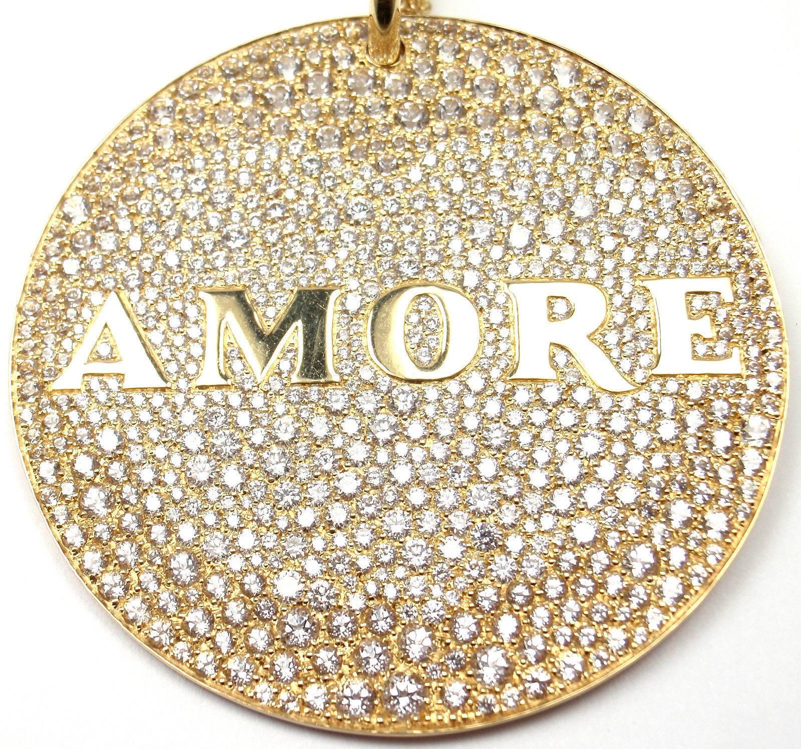 Pasquale Bruni Profondo Amore Diamond Yellow Gold Pendant Necklace 3