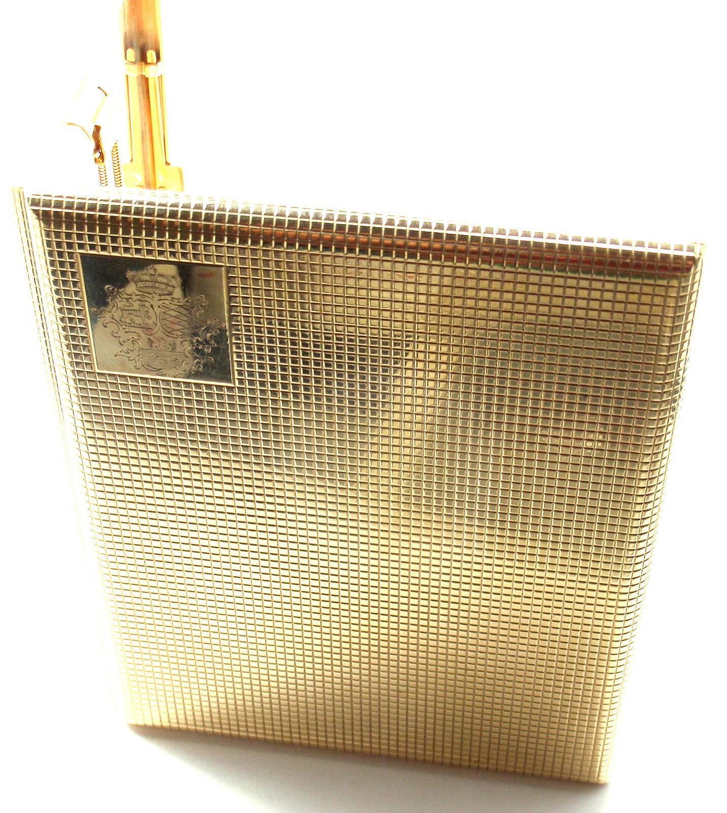 375 9k Yellow Gold Cigarette Case Holder Box. 

Details: 
Measurements: 4" x 3 1/4"
Weight: 132.5 grams
Stamped Hallmarks: 4 9 375 S 

*Free Shipping within the United States*  
Your Price: $6,000
T337toed