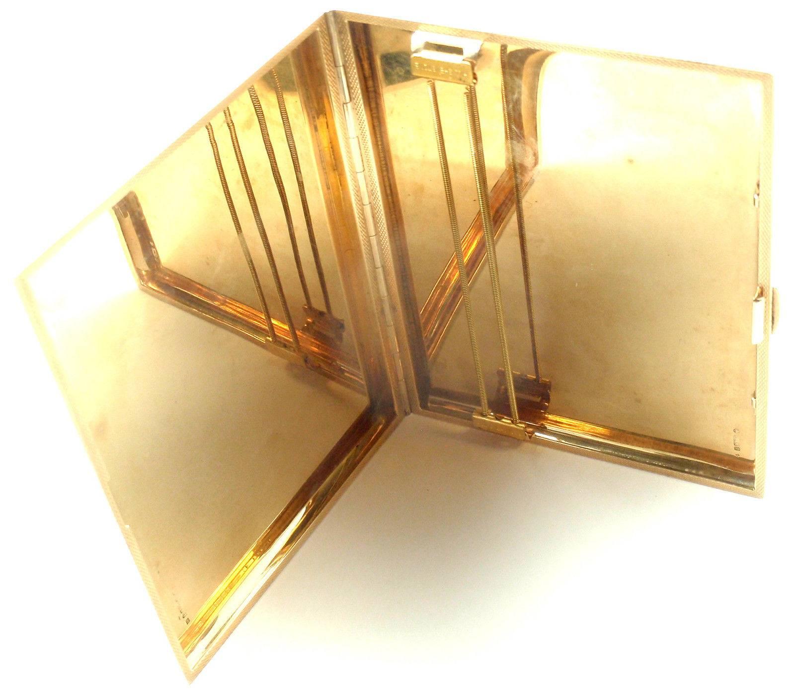 Antique English Gold Cigarette Holder Case 2