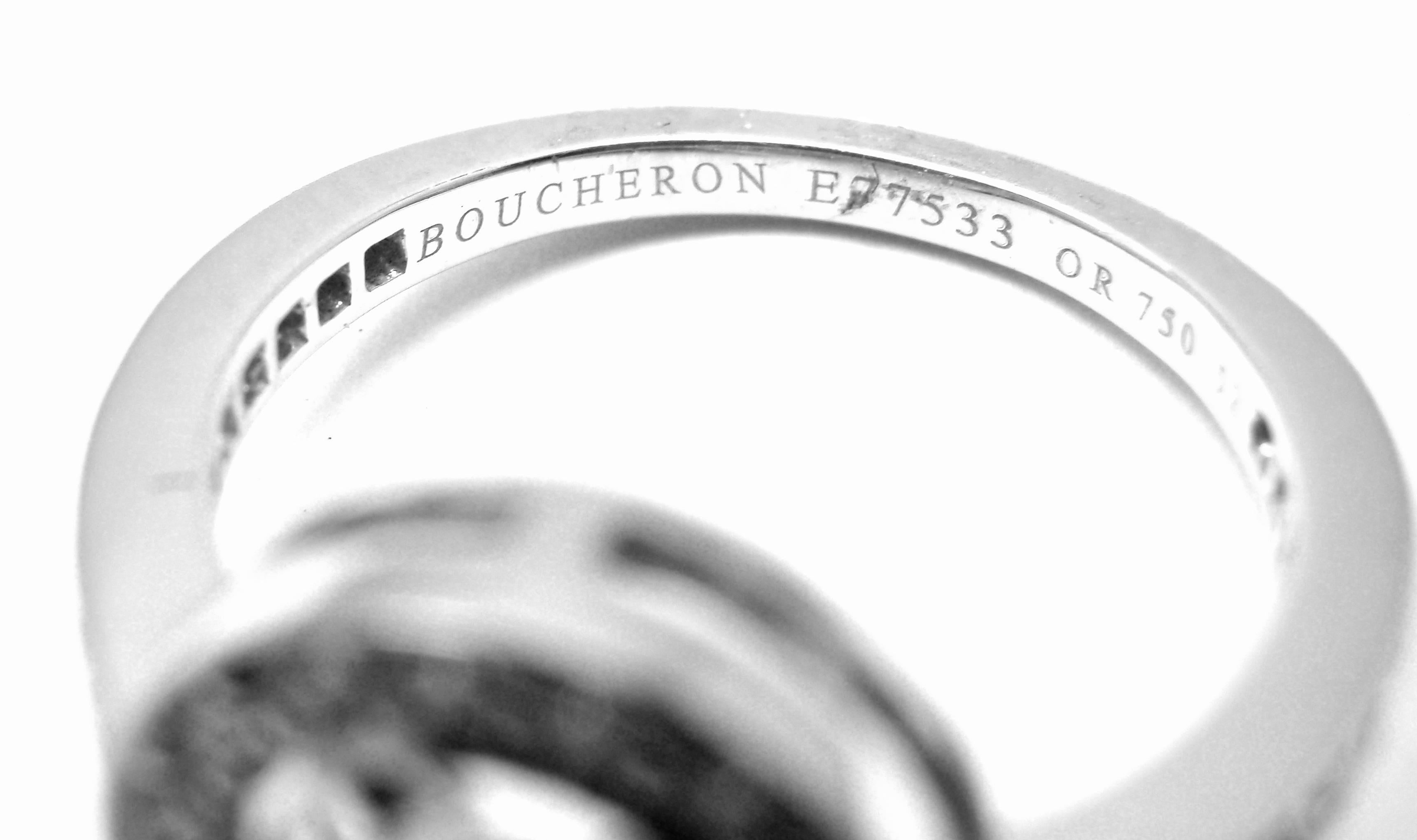 Women's or Men's Boucheron Paris Ava Round Diamond Gold Ring