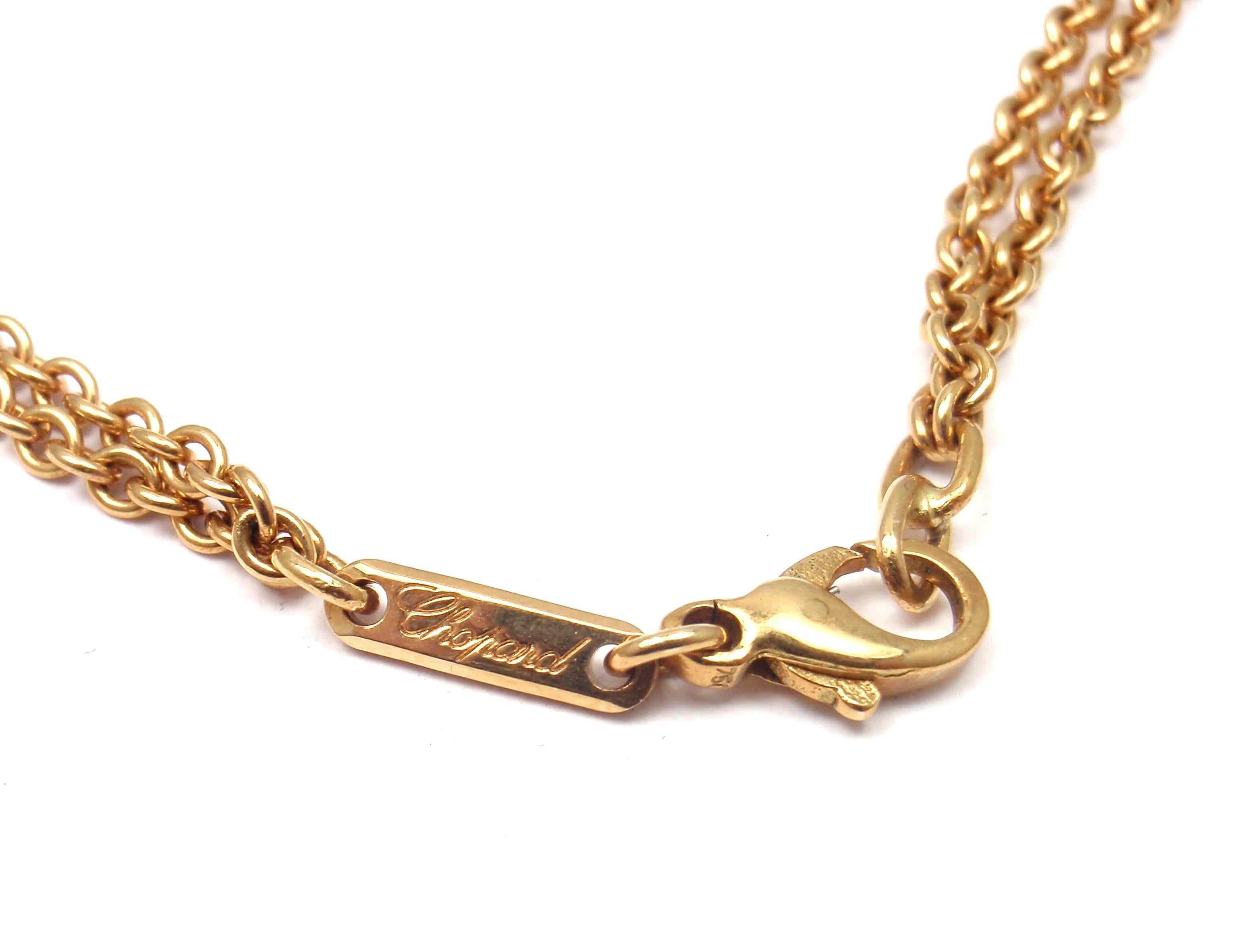Women's or Men's Chopard Happy Diamond Stars Moon Gold Pendant Necklace