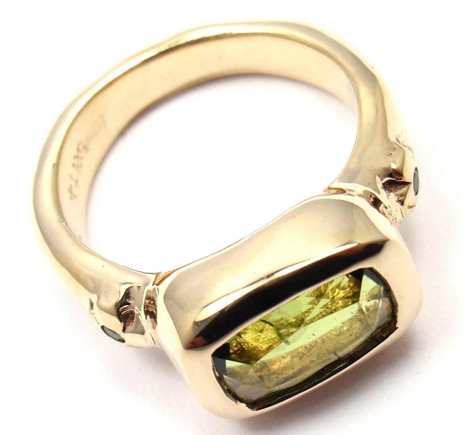Loree Rodkin Peridot Tsavorite Gold Ring In New Condition In Holland, PA