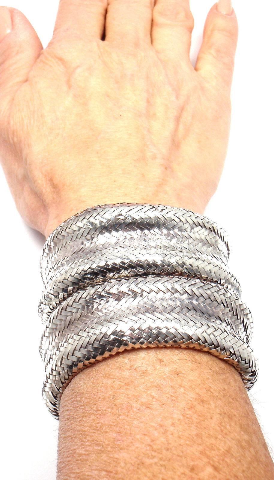 Angela Cummings Set Of Two Sterling Silver Woven Cuff Bracelets 5