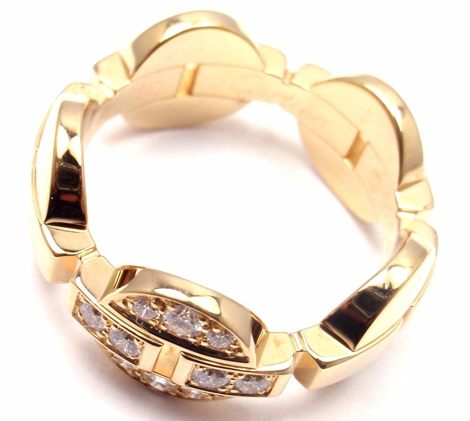 CARTIER Himalia Diamond Yellow Gold Band Ring 3