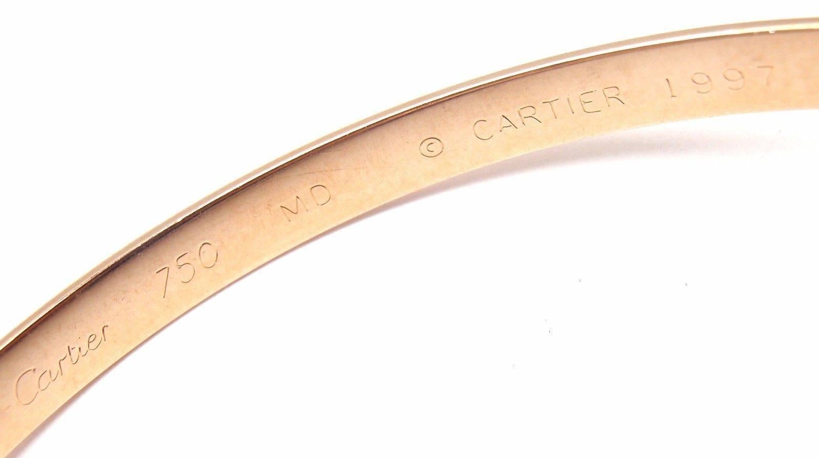 Cartier Trinity Rolling Tri-Colored Gold Bangle Bracelet 5