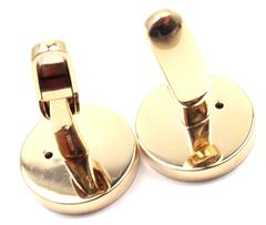 Bulgari Mother Of Pearl Yellow Gold Cufflinks