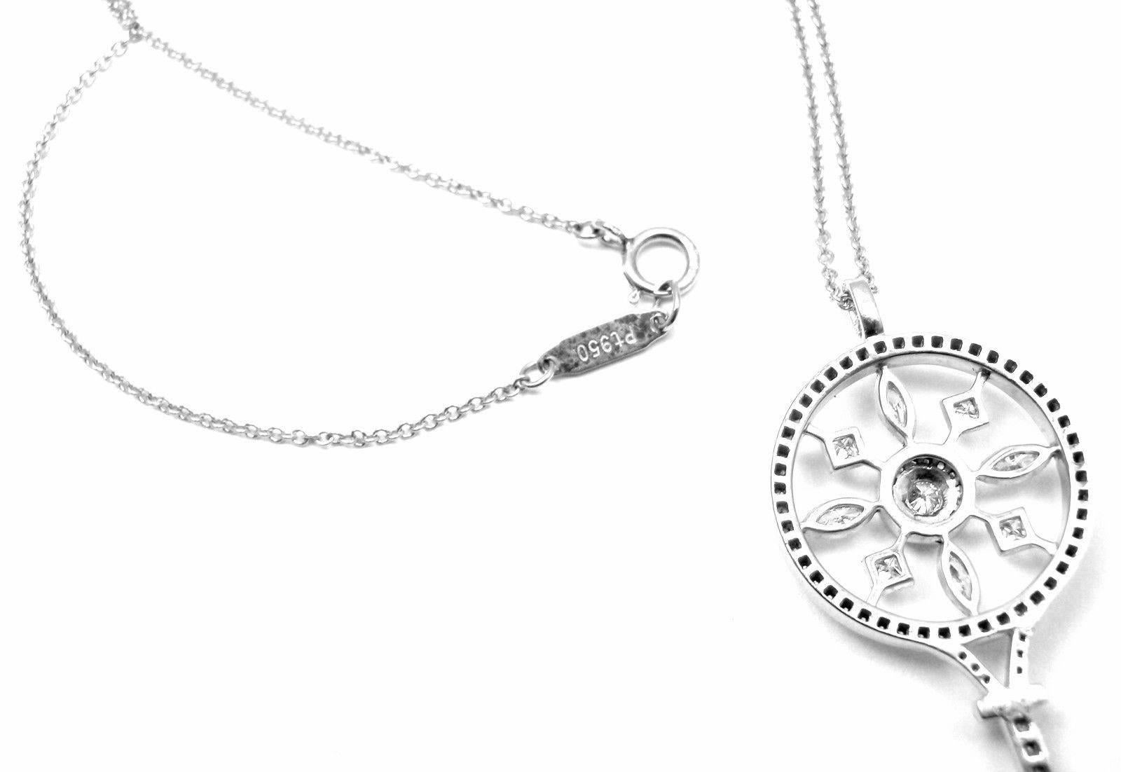 Tiffany & Co Diamond Kaleidoscope Key Platinum Pendant Necklace 2