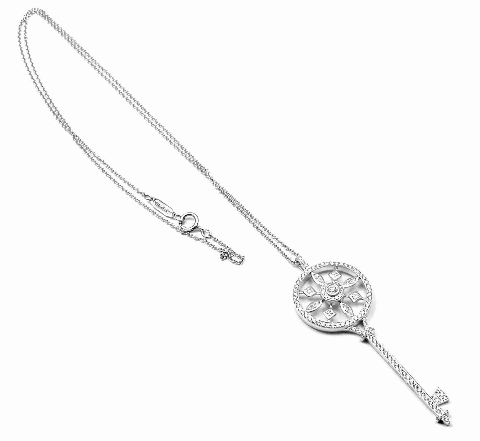 Tiffany & Co Diamond Kaleidoscope Key Platinum Pendant Necklace 3