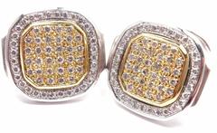 Patek Philippe Nautilus Diamond Yellow And White Gold Cufflinks