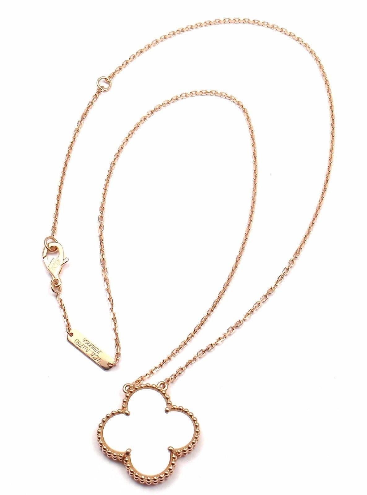 Van Cleef and Arpels Alhambra Mother Of Pearl Ginza Special Rose Gold ...