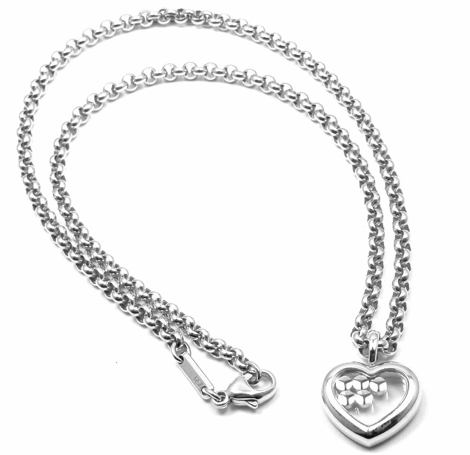 Chopard Happy Diamond Heart White Gold Pendant Necklace 2