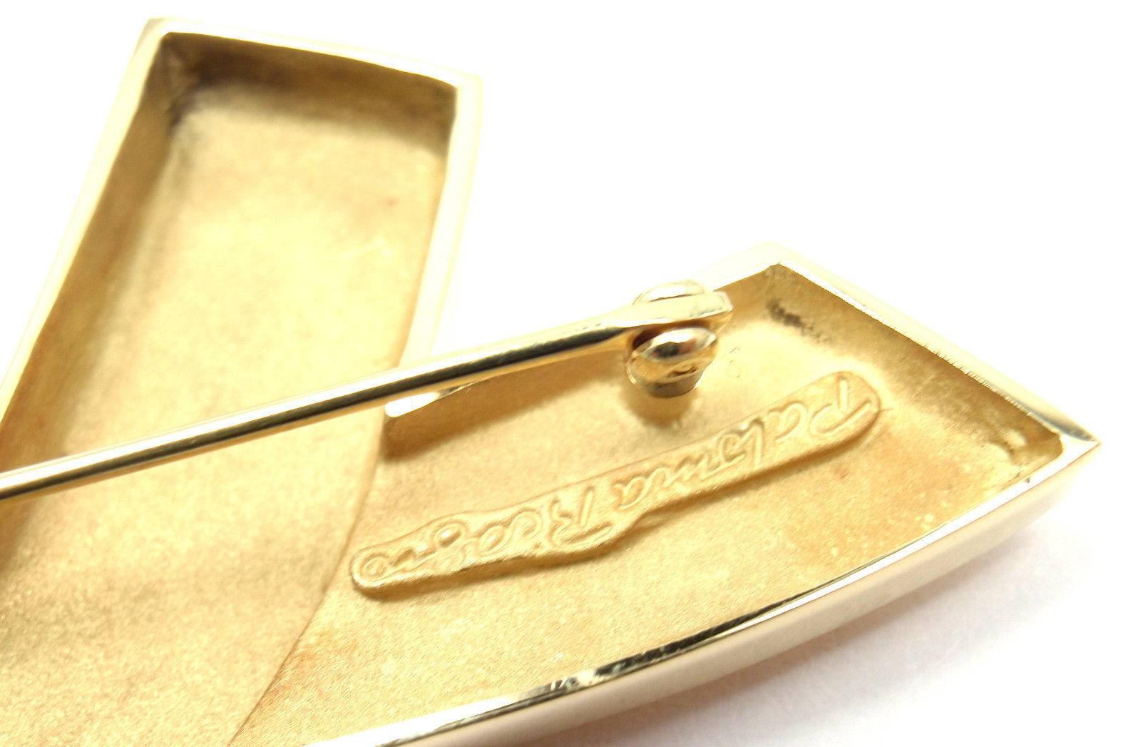 18k Yellow Gold Large X Brooch Pin by Paloma Picasso for Tiffany & Co.   
Details:  
Measurements: 2 3/4