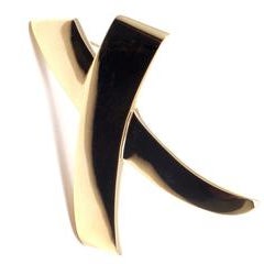 Tiffany & Co. Paloma Picasso Large X Yellow Gold Brooch Pin 1