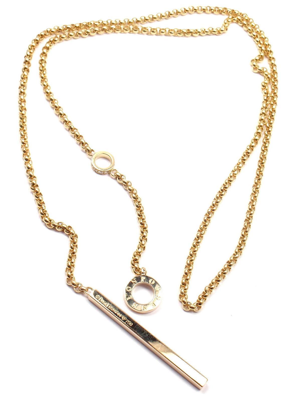 Piaget Possession Diamond Lariat Long Yellow Gold Necklace 5