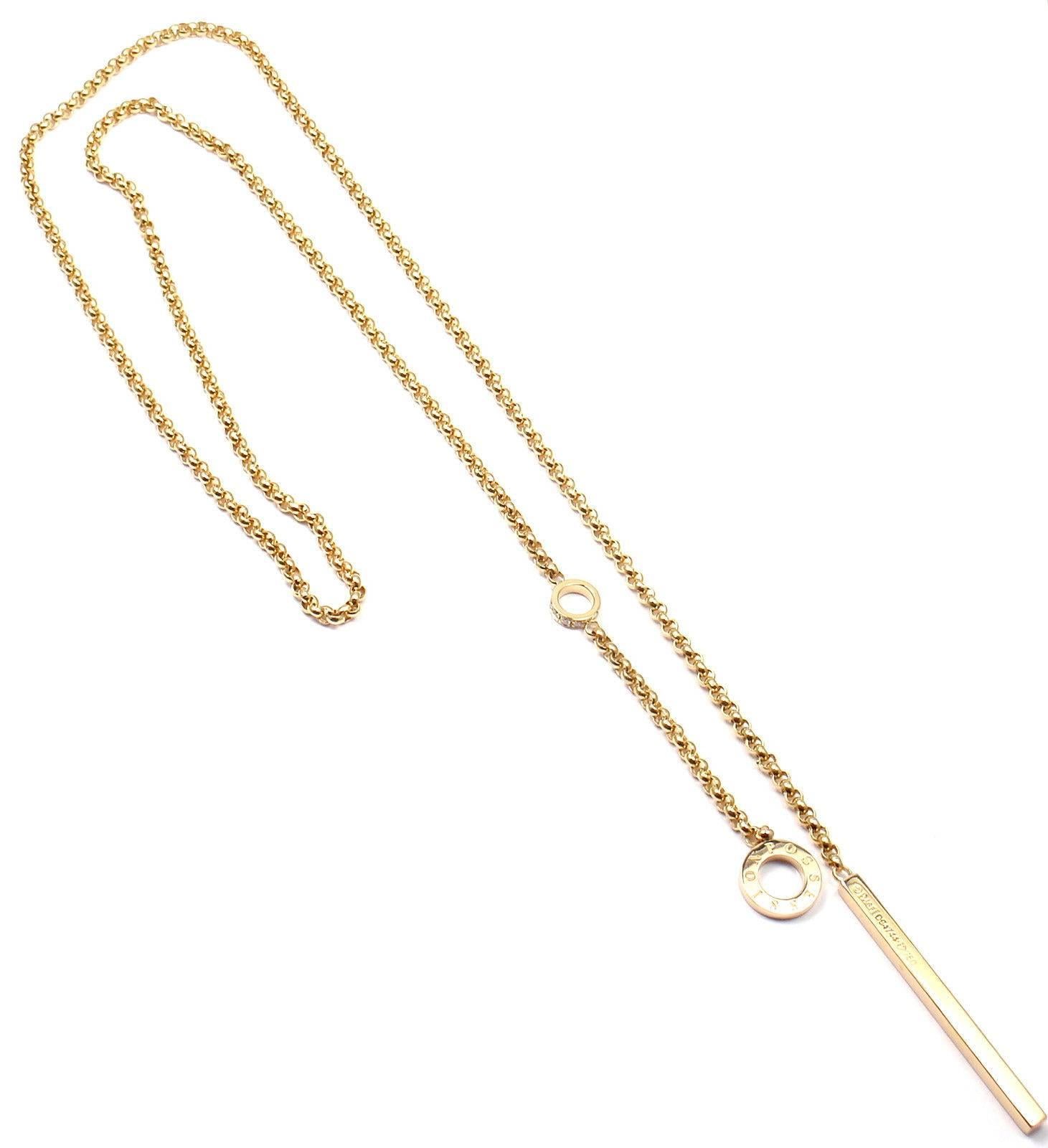 Piaget Possession Diamond Lariat Long Yellow Gold Necklace In New Condition In Holland, PA