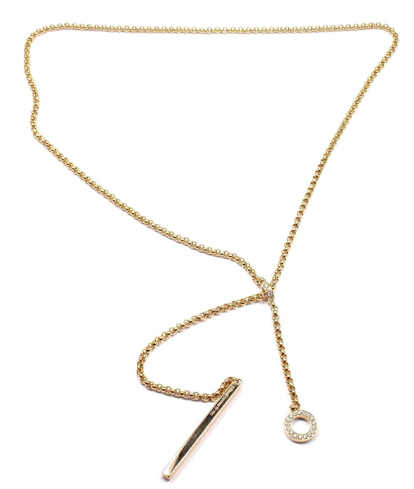 Piaget Possession Diamond Lariat Long Yellow Gold Necklace 3
