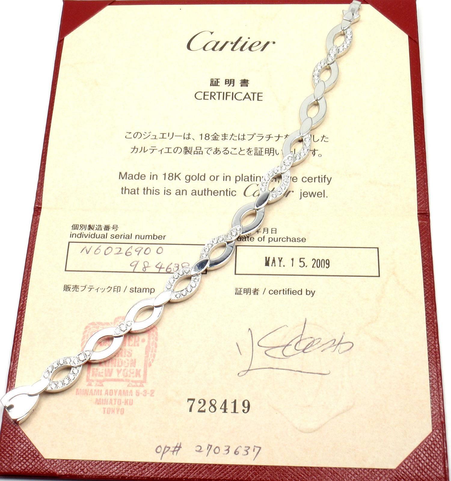Cartier Diadea Diamond White Gold Link Bracelet 2