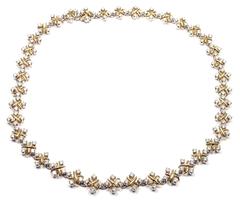 Tiffany & Co. Lynn Diamond Yellow Gold Platinum Necklace