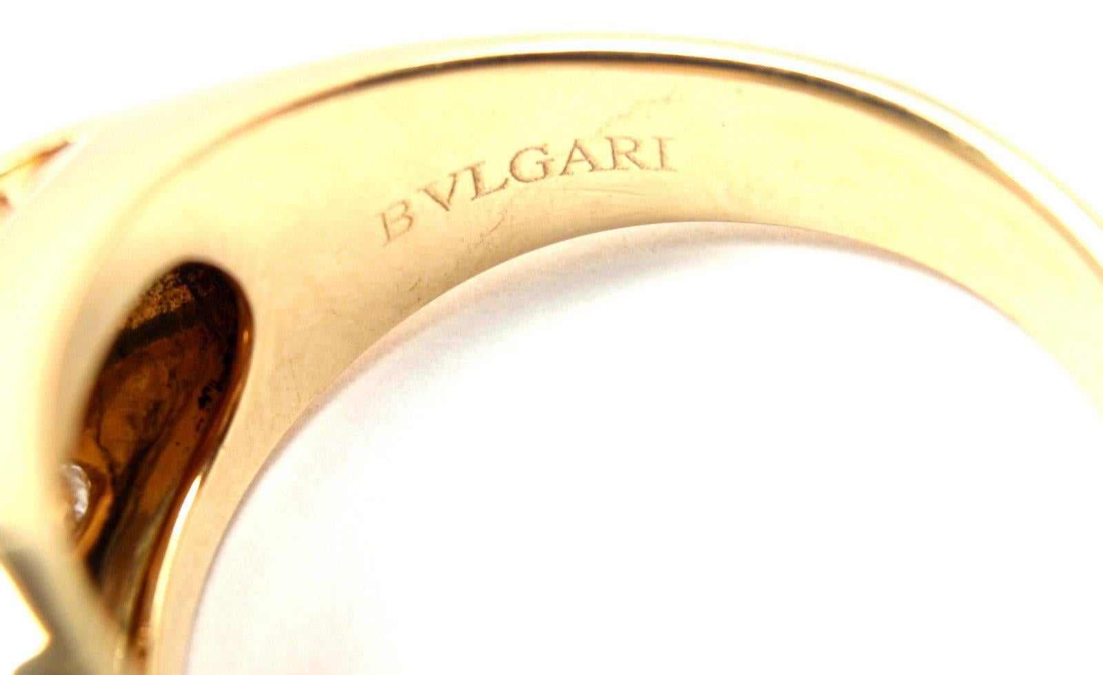 Bulgari Diamond Yellow Gold Band Ring 1