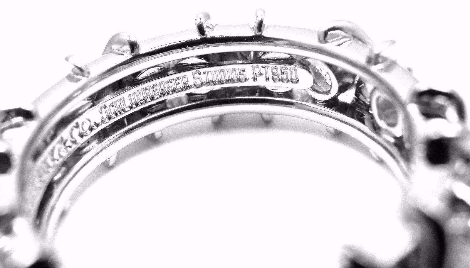 Tiffany & Co. Jean Schlumberger Diamond 16-Stone Platinum Band Ring In New Condition In Holland, PA