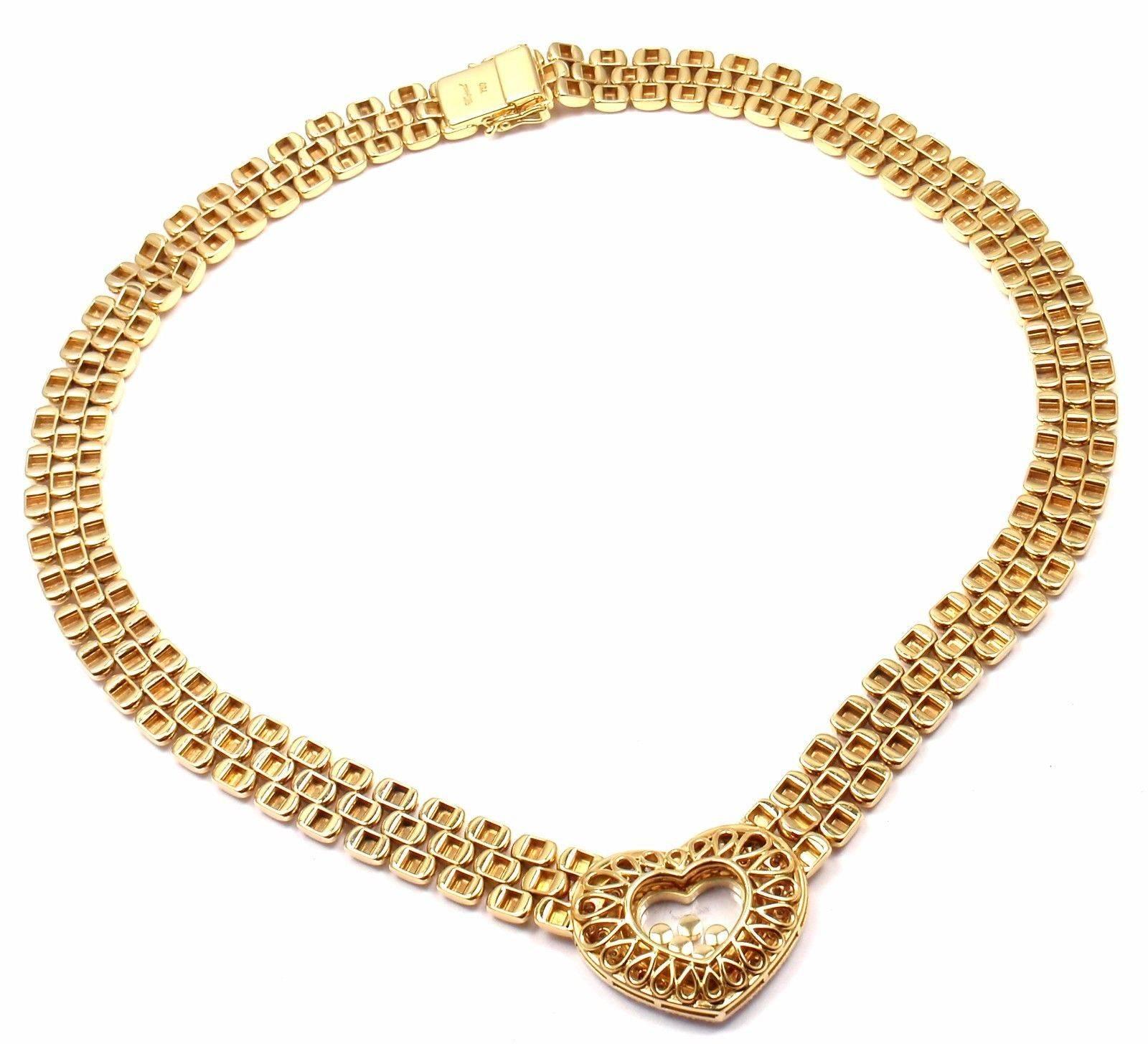 Chopard Happy Diamonds Diamond Heart Yellow Gold Necklace 2