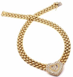 Chopard Happy Diamonds Diamant Herz Gelbgold Halskette