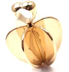 Cartier Double C Apple Heart Yellow Gold Charm Pendant
