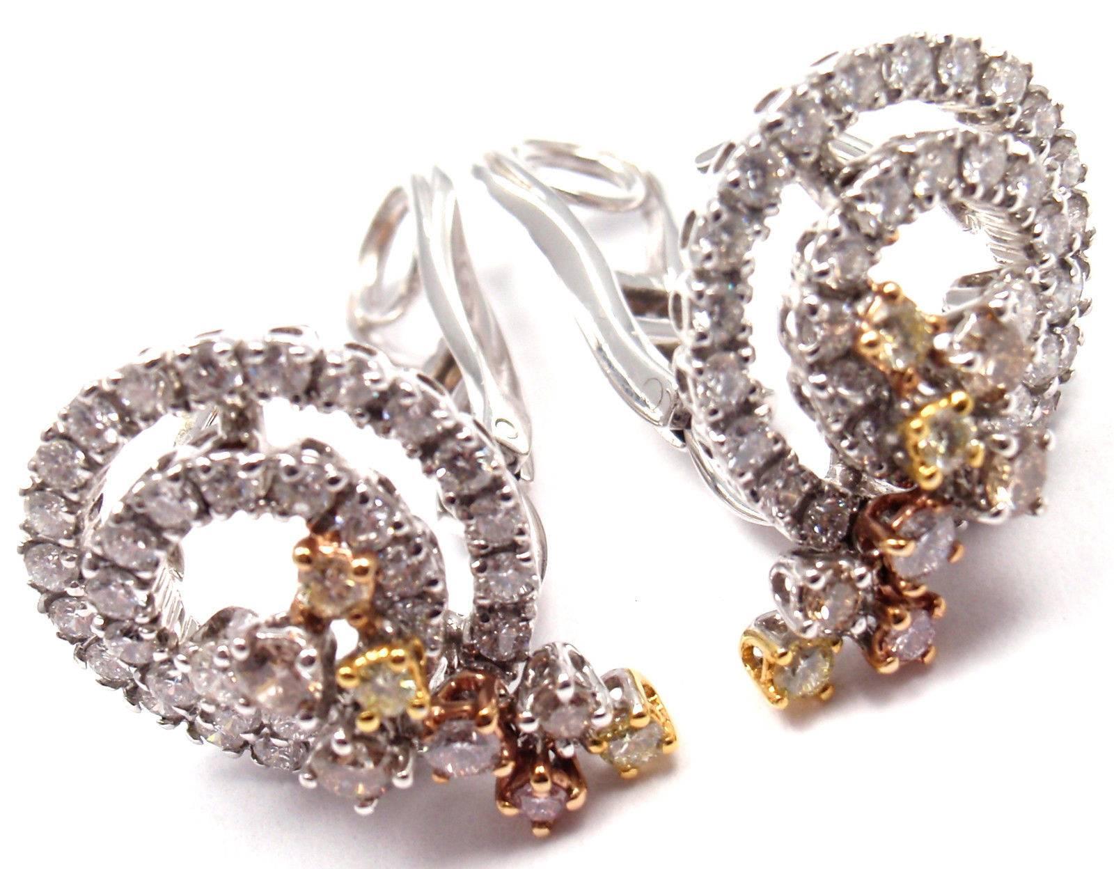 Damiani Sophia Loren Collection Diamond White Gold Earrings 2