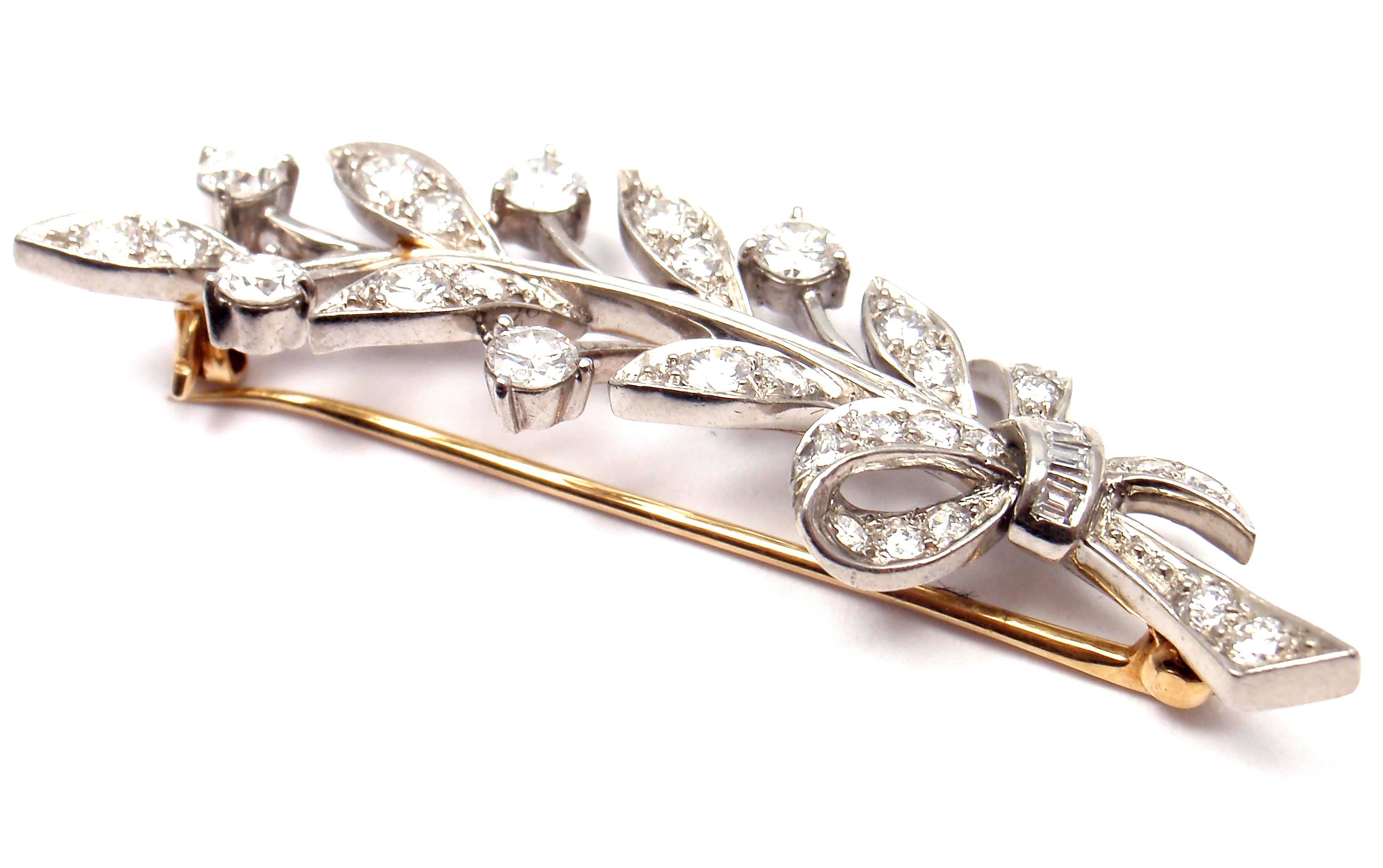 Tiffany & Co. Art Deco Diamond Palladium Branch Pin Brooch 6
