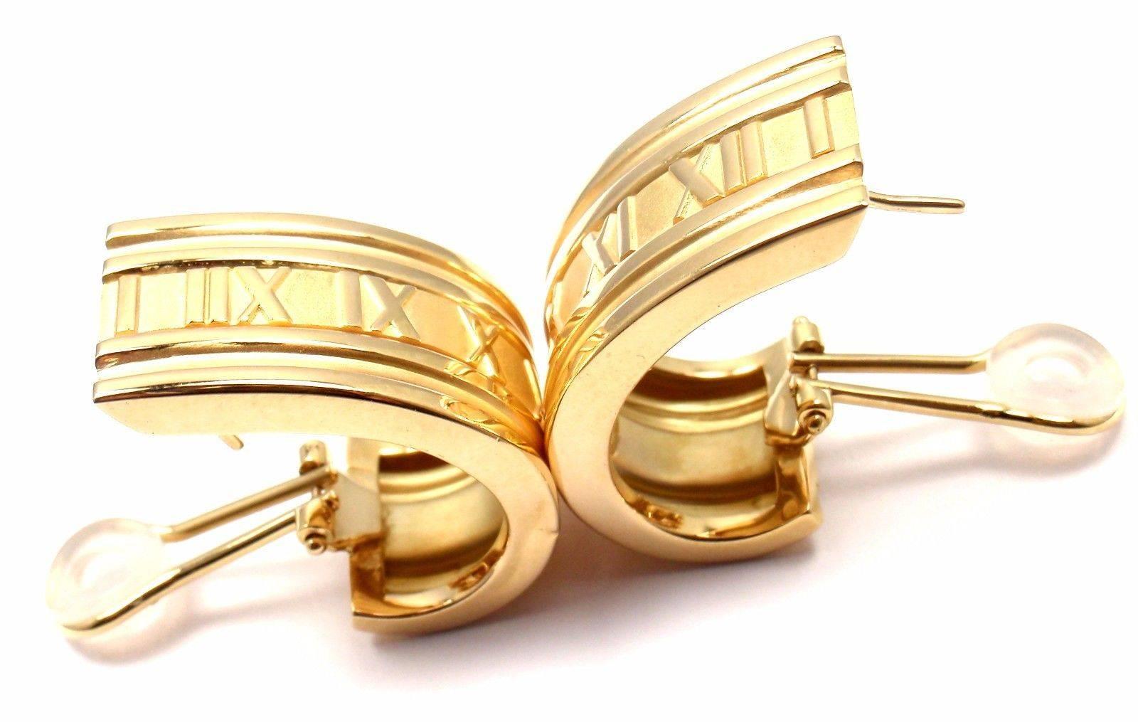 Tiffany & Co. Atlas Extra Large Yellow Gold Hoop Earrings 1