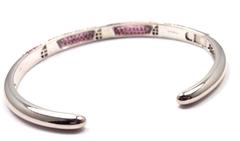 Gianni Bulgari Pink Sapphire White Gold Bangle Bracelet