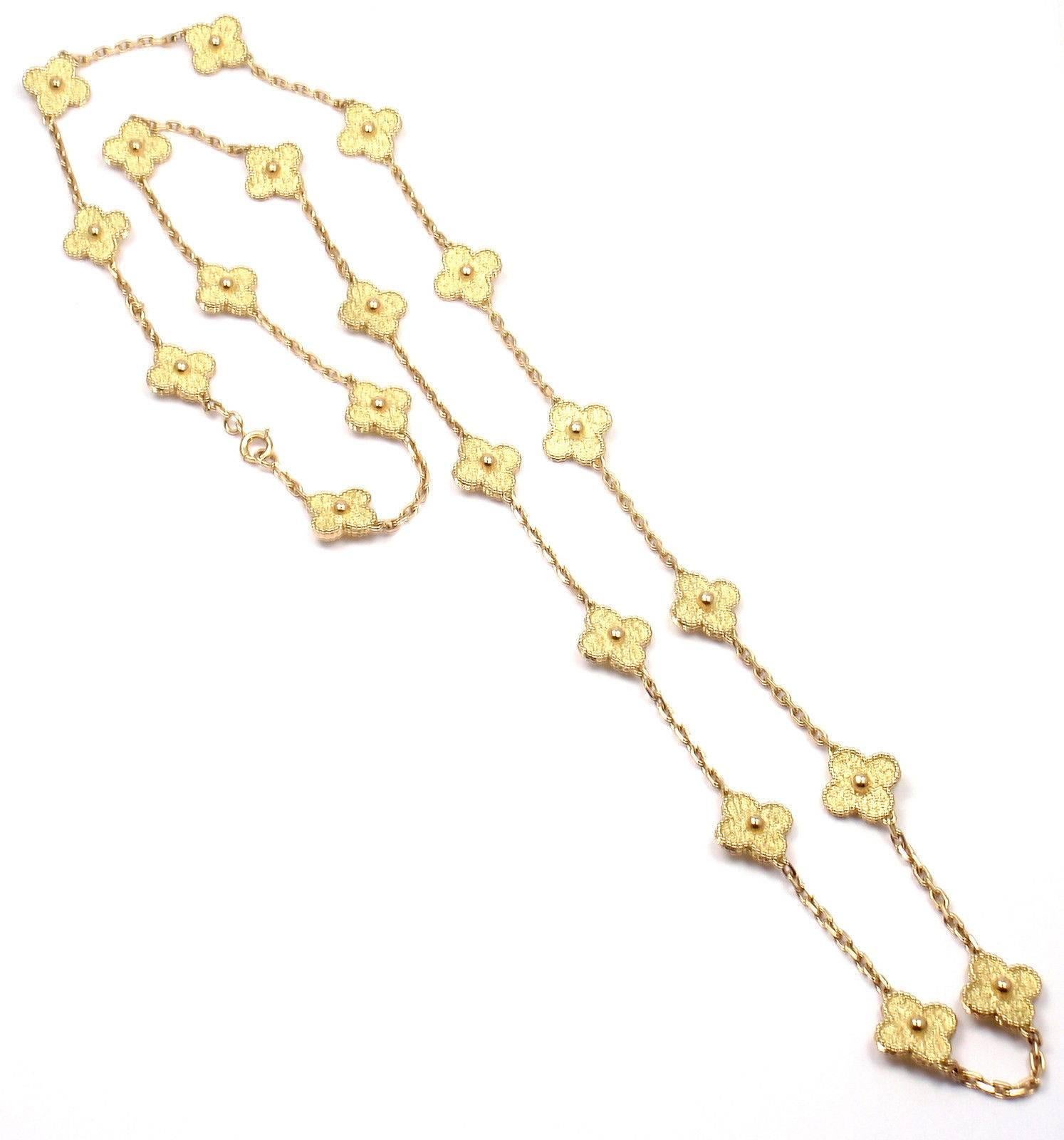 Van Cleef & Arpels Vintage Alhambra Gold 20 Motif Necklace 1
