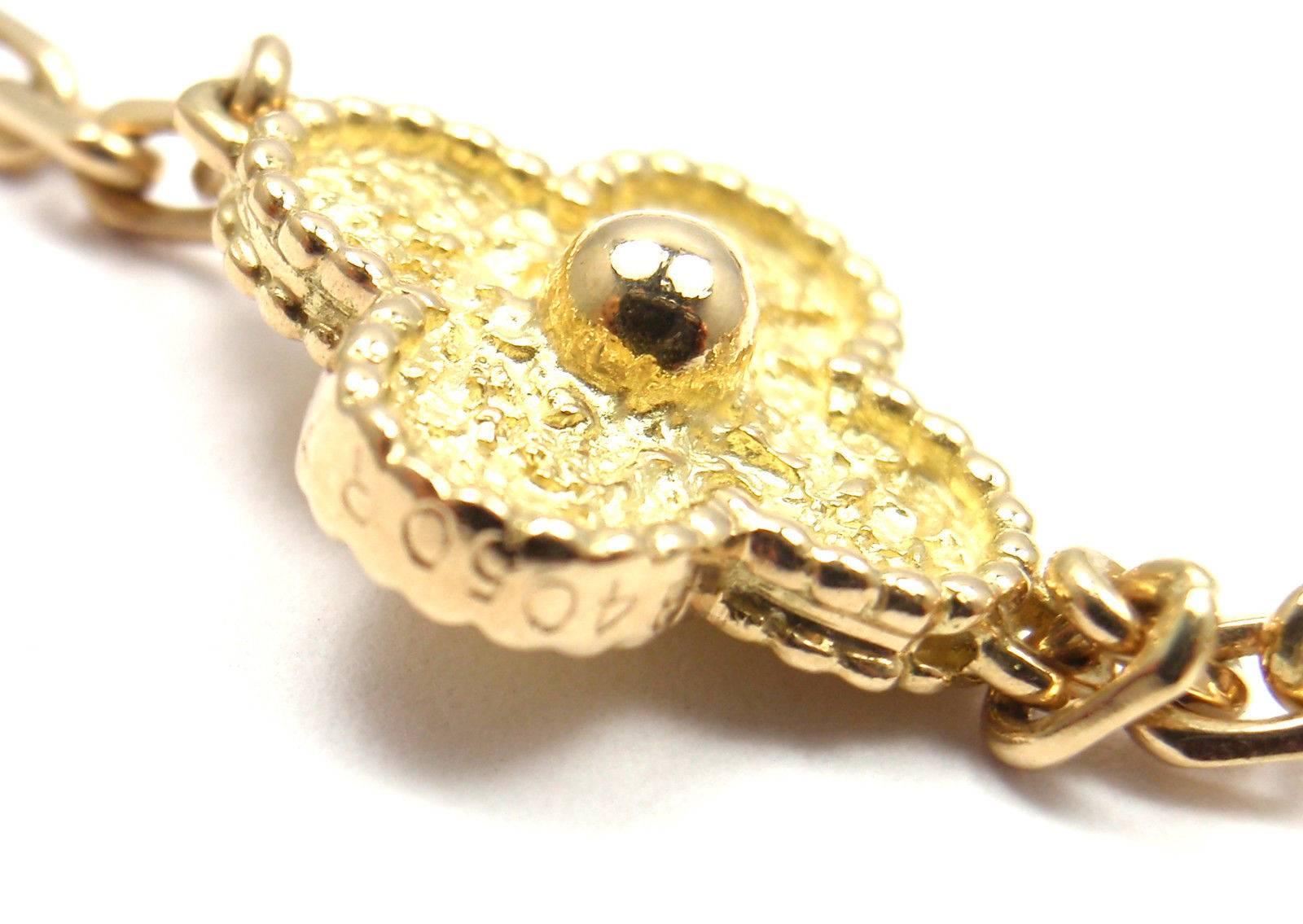 Van Cleef & Arpels Vintage Alhambra Gold 20 Motif Necklace 3