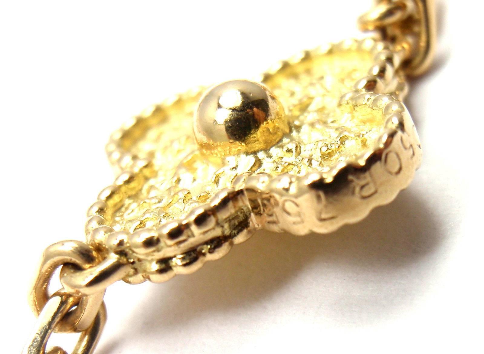 Van Cleef & Arpels Vintage Alhambra Gold 20 Motif Necklace 4