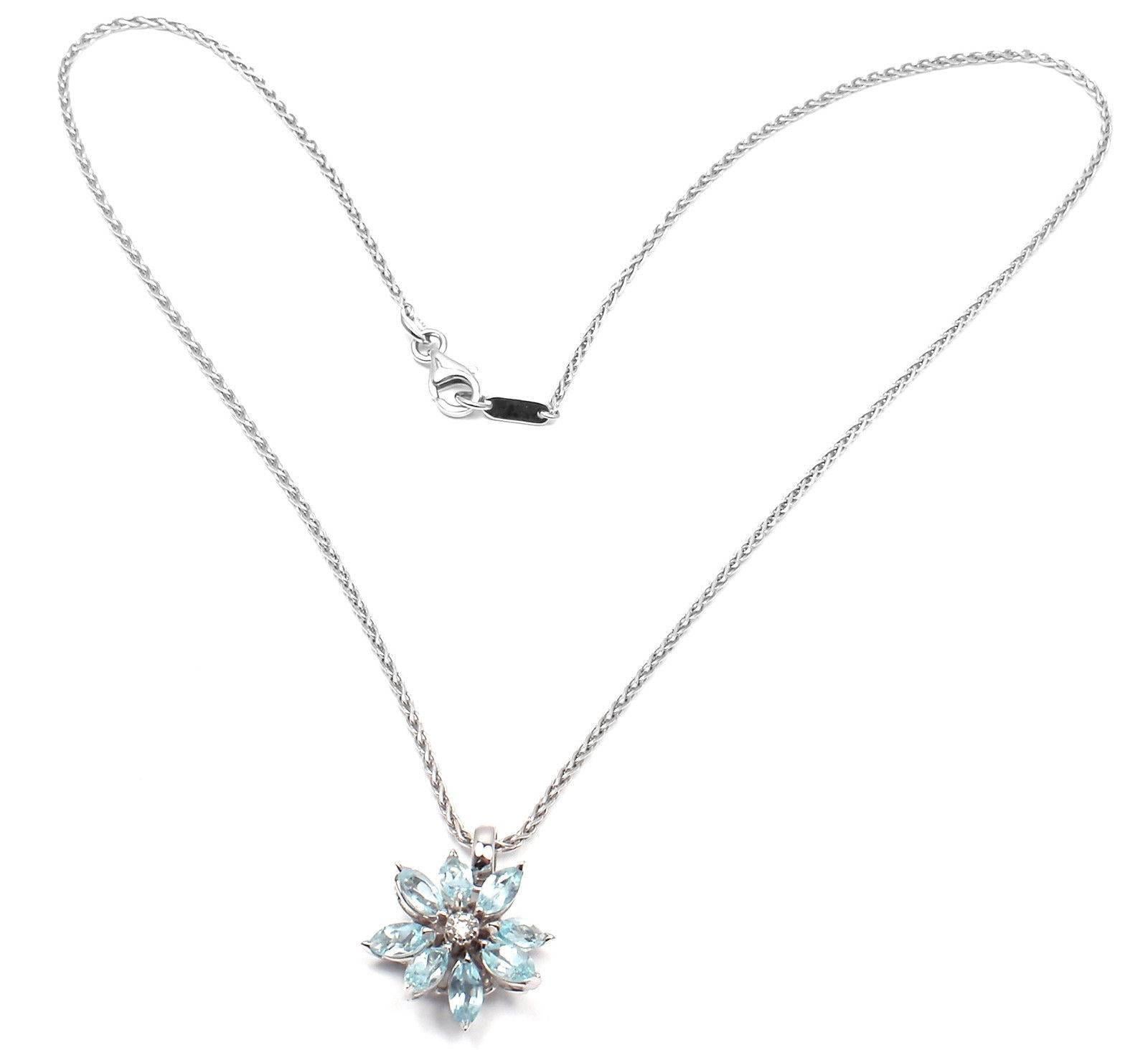 aquamarine flower necklace