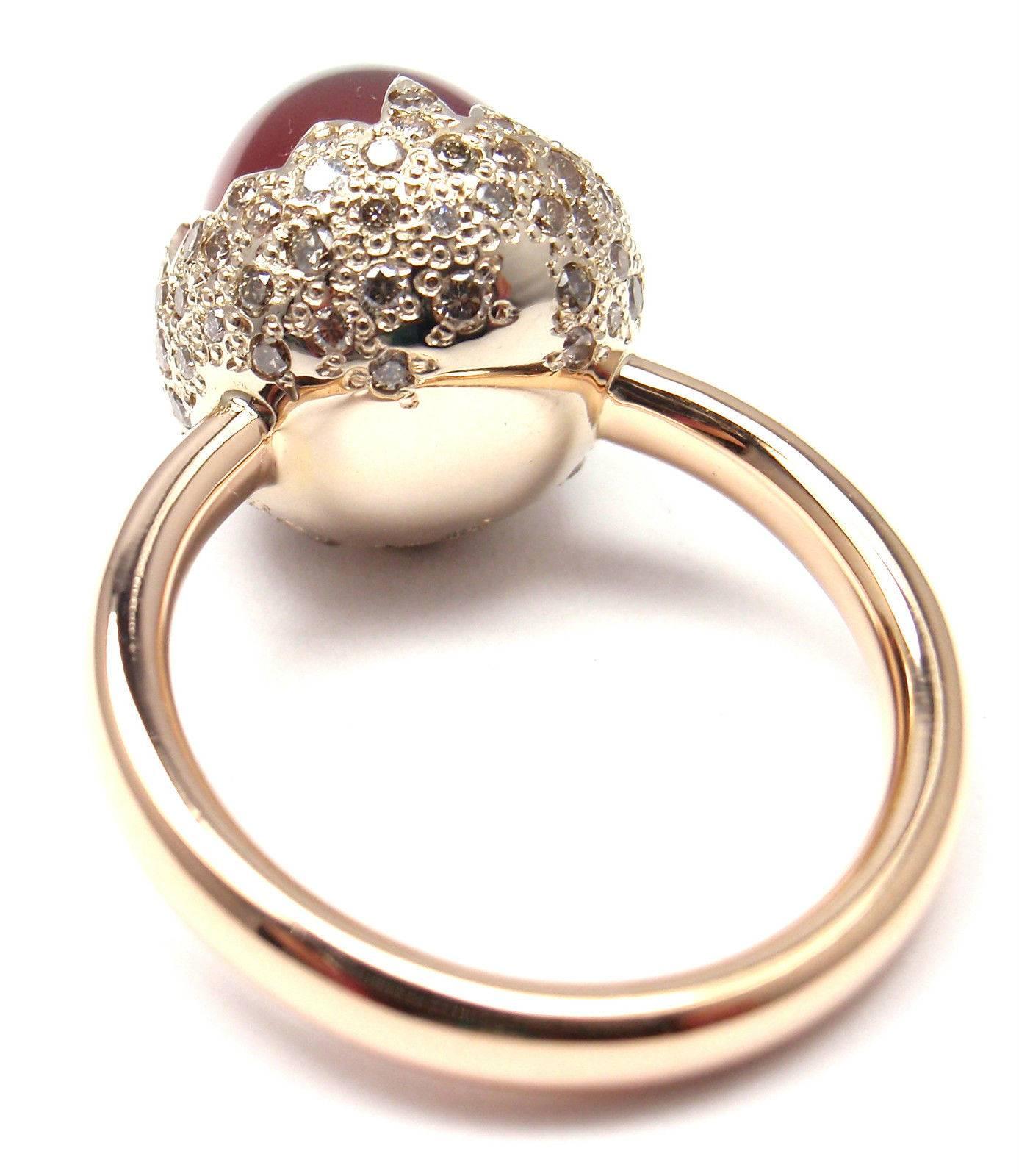 garnet and rose gold ring