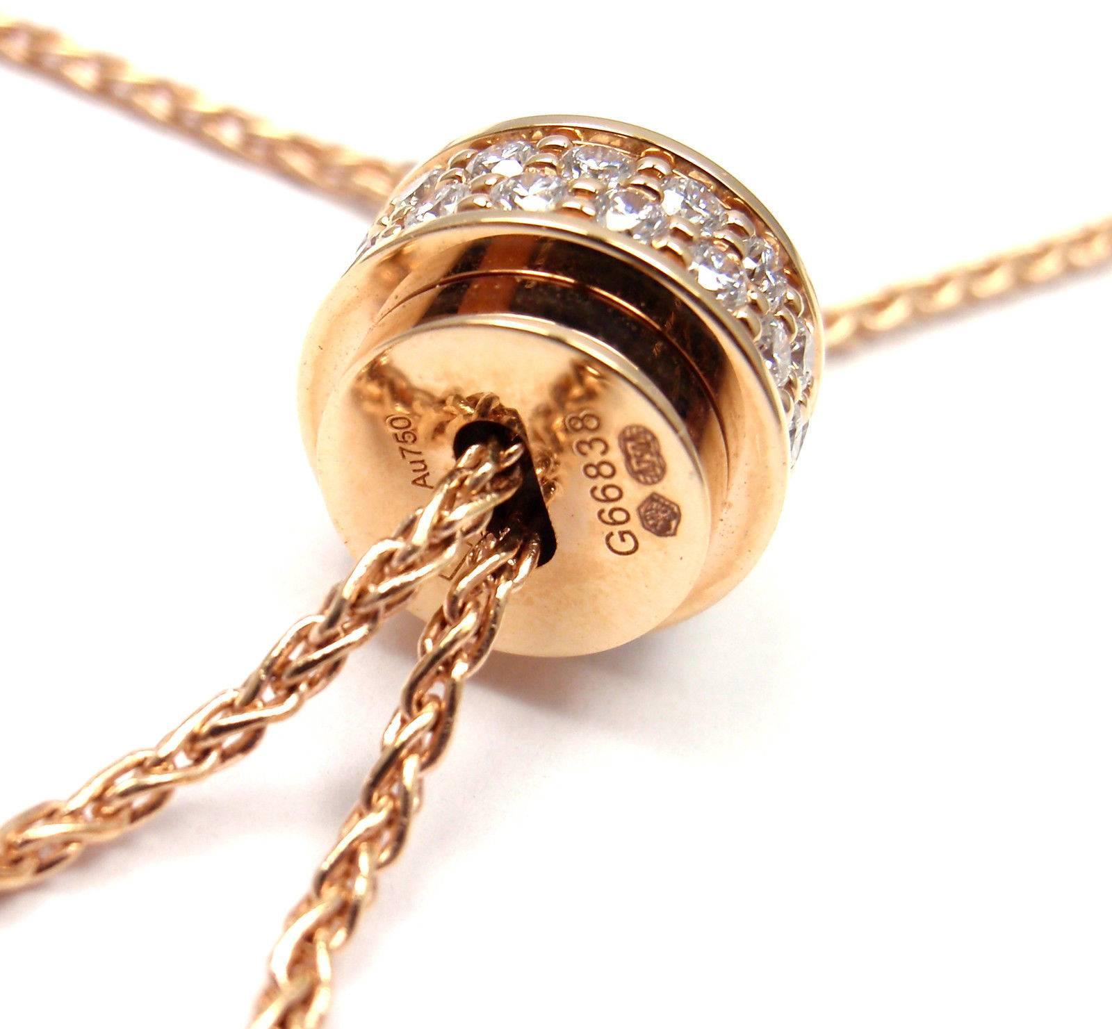 Women's or Men's Piaget Possession Diamond Lariat Rose Gold Necklace