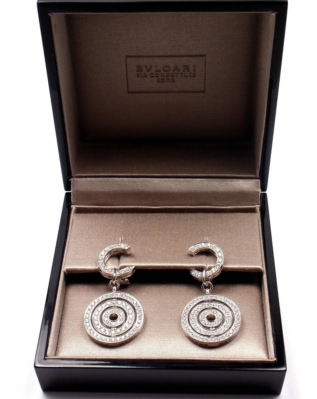 Bulgari Astrale Full Diamond Drop White Gold Earrings 1